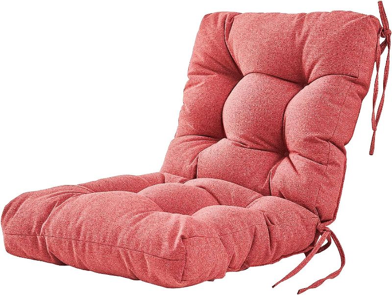 Photo 1 of ARTPLAN All Weather Chair Outdoor Cushions Seat Back Chair Cushions Wicker Tufted Pillow for Patio Outdoor Furniture
Tying strings only in middle 
