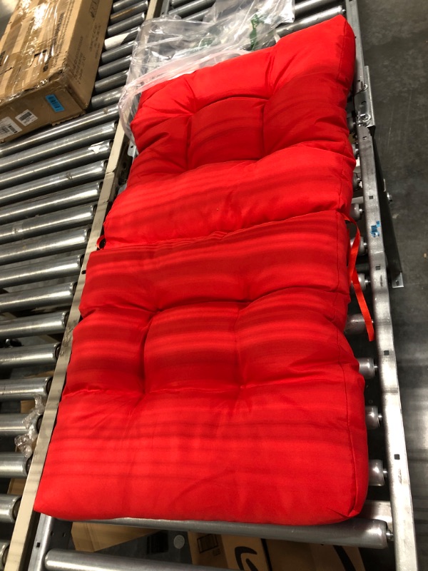 Photo 1 of ARTPLAN All Weather Chair Outdoor Cushions Seat Back Chair Cushions Wicker Tufted Pillow for Patio Outdoor Furniture
Tying strings only in middle 