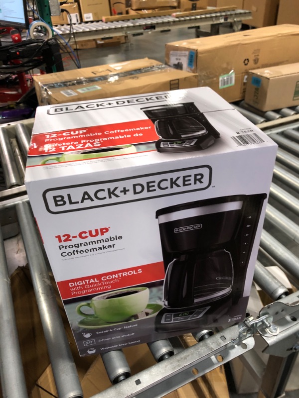 Photo 3 of Black+Decker CM1160B 12-Cup Programmable Coffee Maker, Black/Stainless Steel