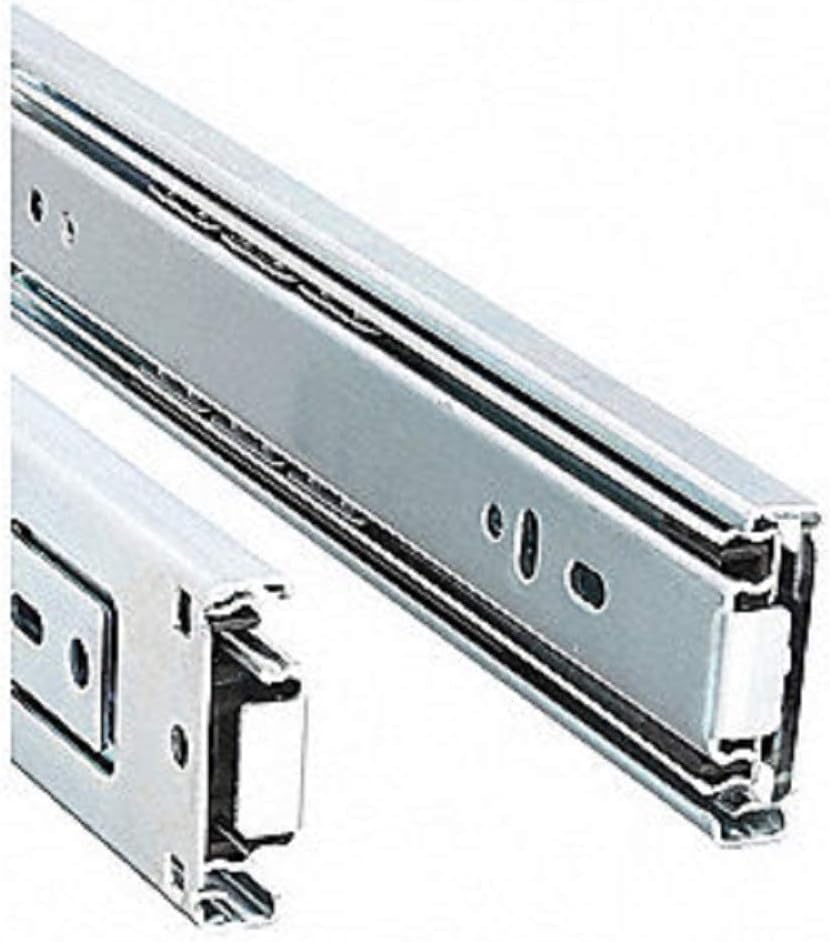 Photo 1 of Ball Bearing Full Extention Side Mount Slide-21 1/2 Inch-Pair Drawer Slide, Zinc Plated (2 Pack)