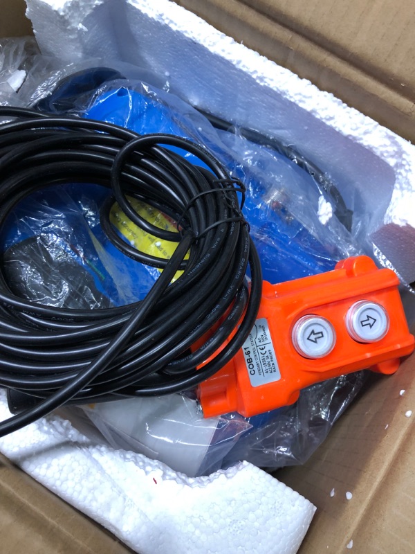 Photo 7 of ANBULL Electric Hoist Winch 1100LBS,Portable Hoist 110Volt Electric Winch with Wireless Remote Control,Wire Lenght 7.6M,3 in 1 Hoist with Emergency Stop Switch