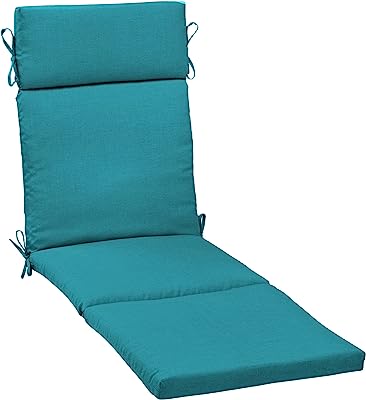Photo 1 of Arden Selections Outdoor Chaise Lounge Cushion 72 x 21, Lake Blue Leala