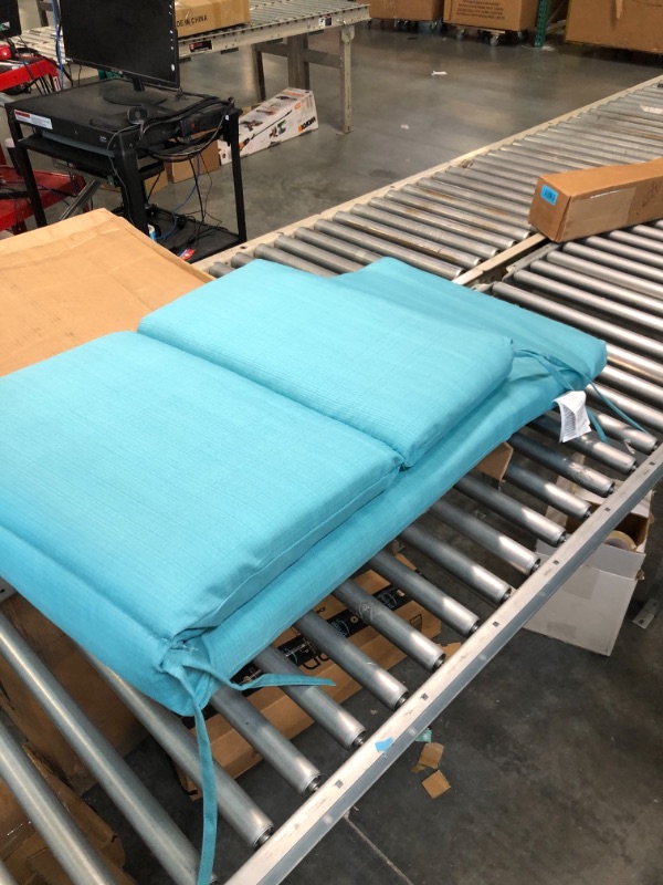 Photo 3 of Arden Selections Outdoor Chaise Lounge Cushion 72 x 21, Lake Blue Leala