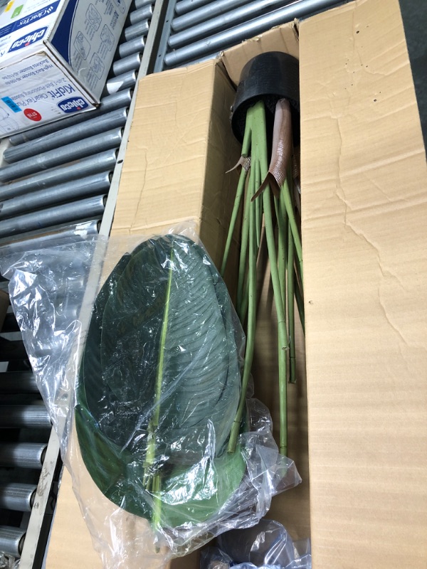 Photo 1 of Artificial Tree Bird of Paradise Plant 48"(H) with 8 Trunks Faux Tree for Home Office Perfect Housewarming Gift