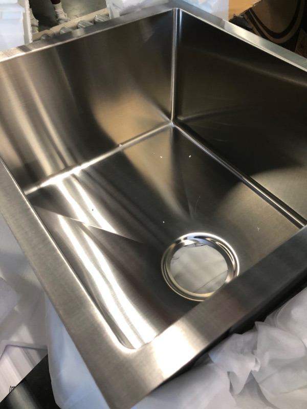 Photo 1 of Bar Sink, Dcorola  17-Inch Undermount Kitchen Sink, 16 Gauge Stainless Steel Single Bowl - 17 x 19 x 9 Inch Deep Bar/Prep Basin