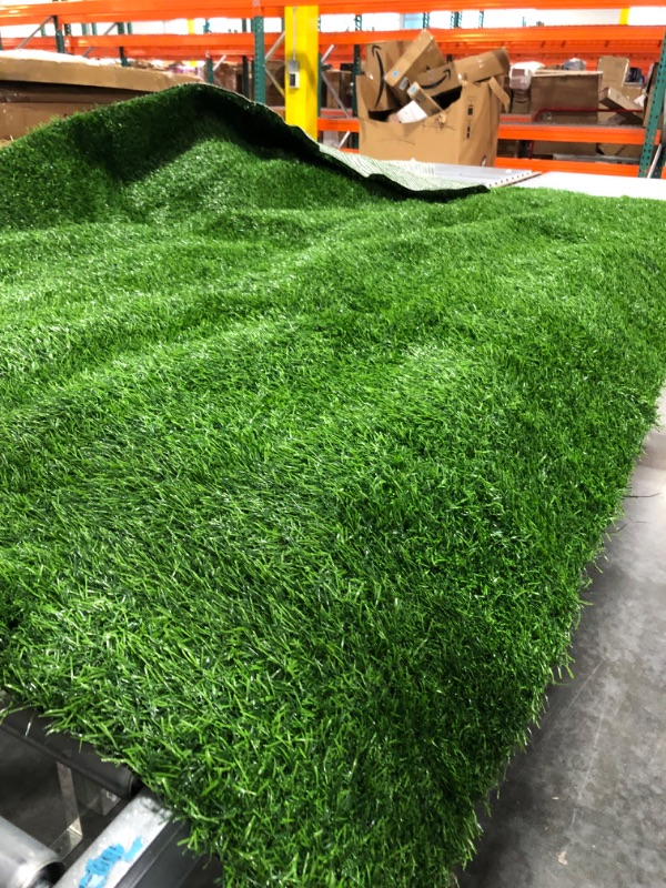 Photo 4 of  Grass Turf Lawn-5 Feet x 8 Feet, 0.4" Indoor Outdoor Rug Synthetic Grass Mat Fake Grass
