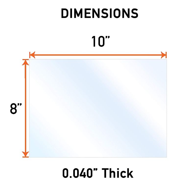 Photo 1 of 5 Packs of 24x36x0.04’’ PET/Plexiglass Panels | Unbreakable and Lightweight Substitute for Glasses | Great Use for Sneeze Guard Greenhouse, Poster Frames, Cricut Cutting | Safe for Children and Adults 24x36x0.04 Inch (Pack of 5)