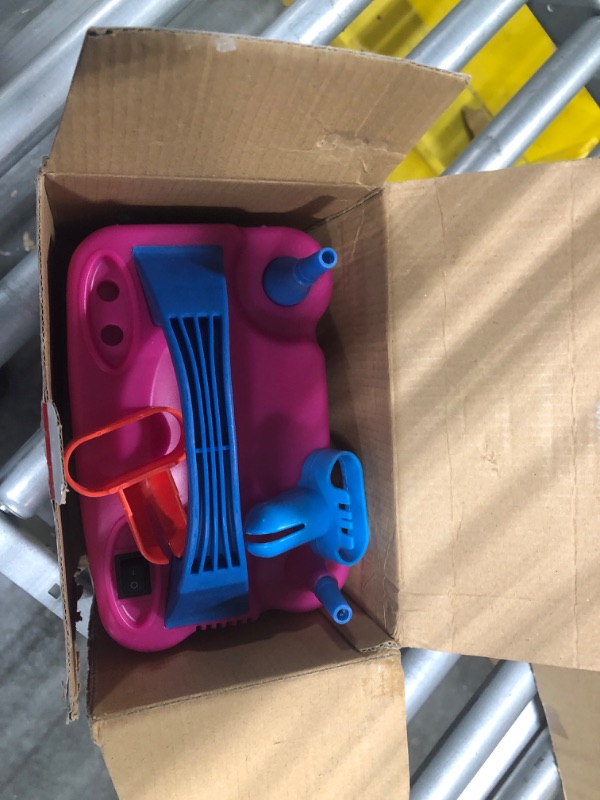Photo 1 of Electric Air Balloon Pump, Portable Dual Nozzle Electric Blower Inflator for Decoration, Party, Sport,Gifts:2 Tying Tools

