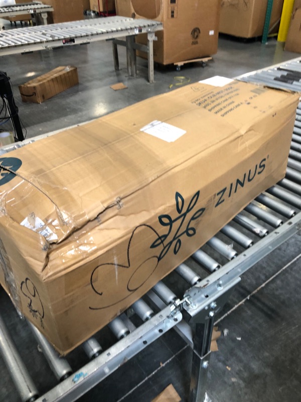 Photo 2 of ZINUS 3 Inch Green Tea Cooling Gel Memory Foam Mattress Topper / Cooling Gel Foam / CertiPUR-US Certified, King, Blue King 3"