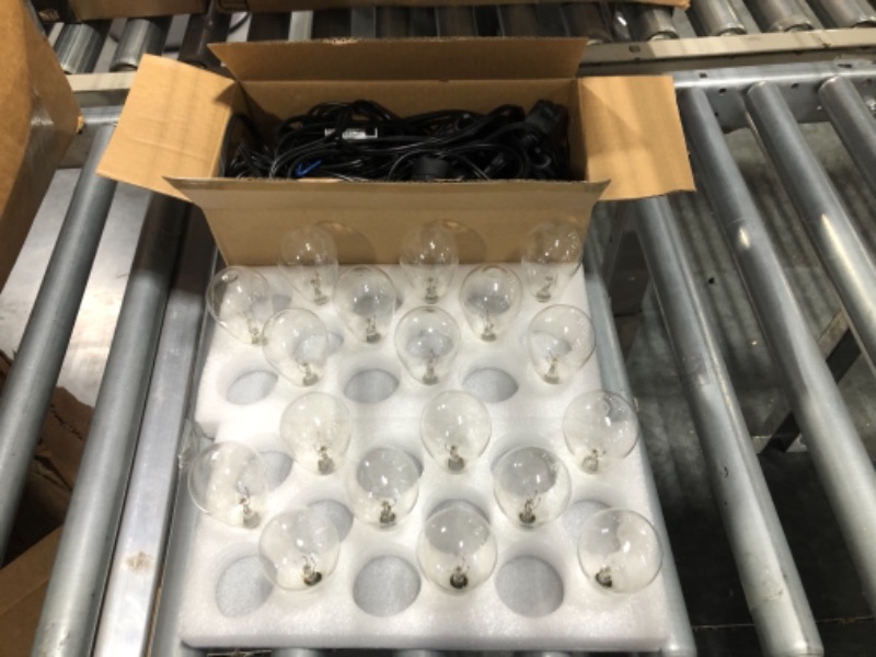 Photo 1 of addlon 96 FT (2x48FT) Outdoor String Lights Commercial Grade Strand 32 Edison Vintage Bulbs 30 Hanging Sockets