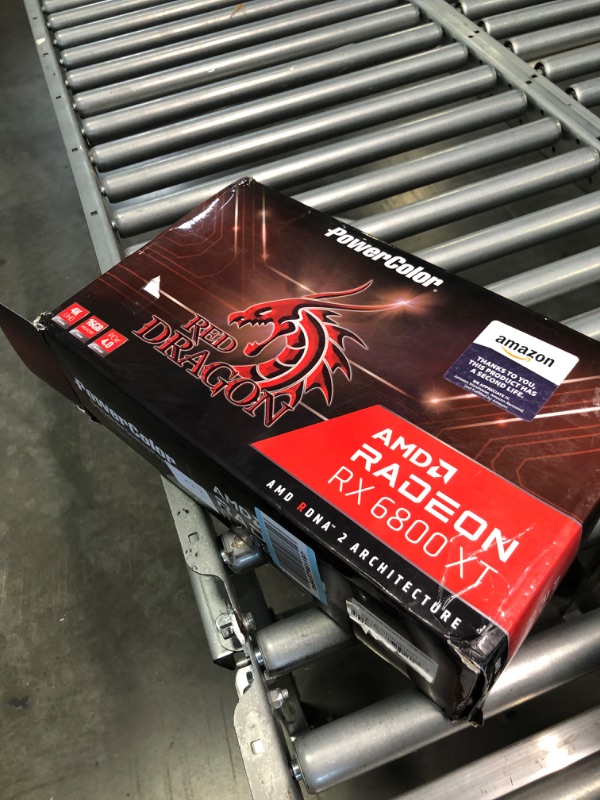 Photo 2 of PowerColor Red Dragon AMD Radeon™ RX 6800 XT Gaming Graphics Card with 16GB GDDR6 Memory, Powered by AMD RDNA™ 2, Raytracing, PCI Express 4.0, HDMI 2.1, AMD Infinity Cache
