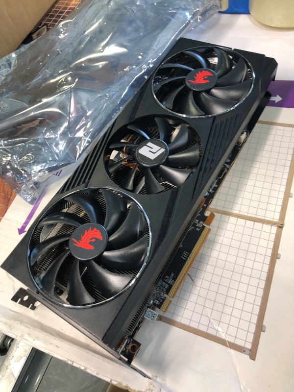 Photo 3 of PowerColor Red Dragon AMD Radeon™ RX 6800 XT Gaming Graphics Card with 16GB GDDR6 Memory, Powered by AMD RDNA™ 2, Raytracing, PCI Express 4.0, HDMI 2.1, AMD Infinity Cache
