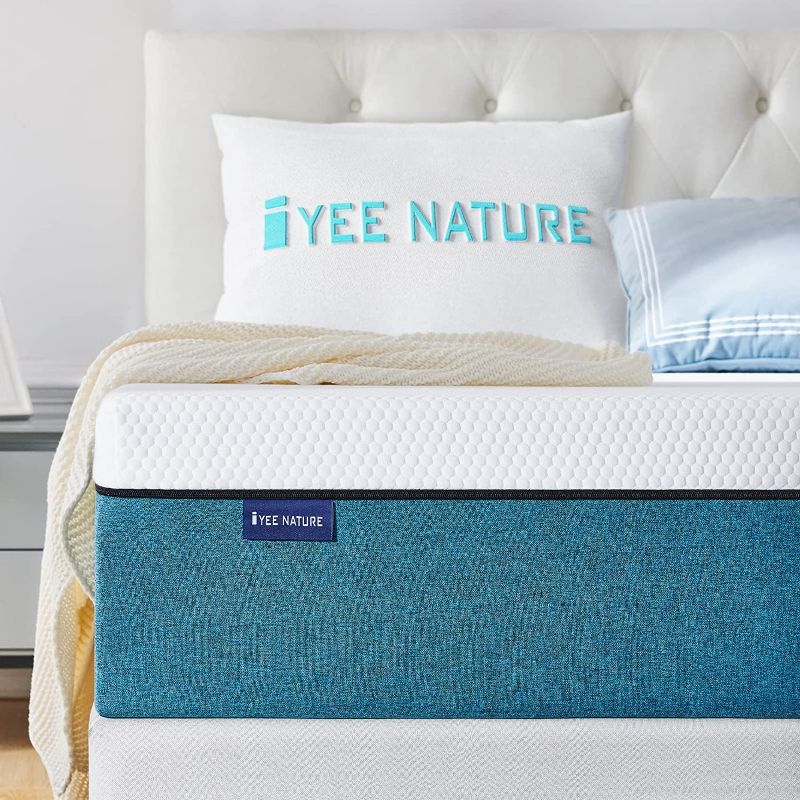 Photo 1 of IYEE NATURE Twin Mattress, 10 inch Twin Gel Memory Foam Mattress in a Box, with CertiPUR-US Beds Mattresses Medium Firm Twin Foam Mattress for Sleep Mattress Twin Size 60 * 80 * 10 inch