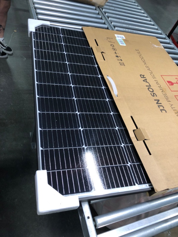 Photo 3 of JJN 9BB Solar Panels 100 watt Solar Panel Kit with 4 Units Solar Panel Mounting Brackets and 10A Solar Charge Controller for Home,RV, Boats, Trailer, Camper, Marine,Off-Grid System
--- ONLY SOLAR PANNEL --- 