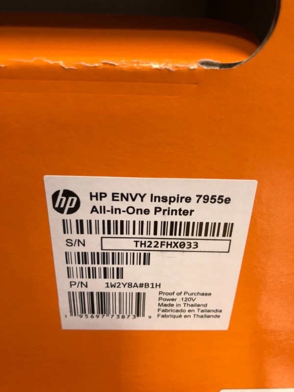 Photo 5 of HP Envy Inspire 7955e Wireless Color All-in-One Printer 
---- NO FREE INK ---