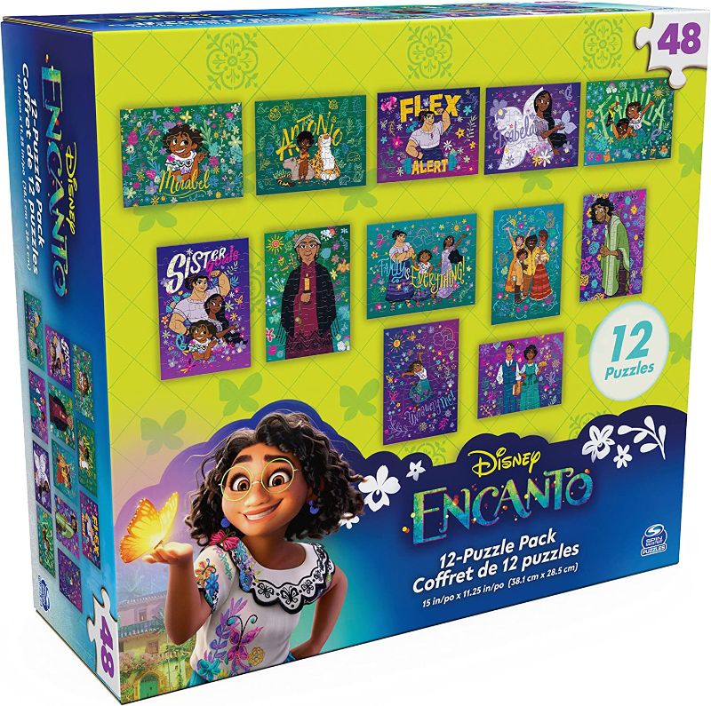 Photo 1 of Disney Encanto, 12 Jigsaw 48-Piece Puzzle Pack Easy Quick Cartoon New Colombia-Themed Musical Movie Characters, for Kids Aged 4 and up
