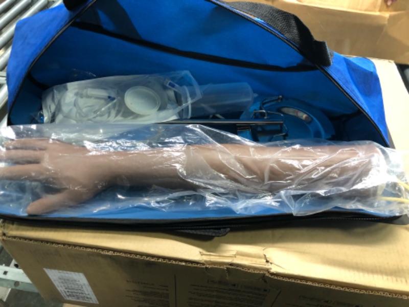 Photo 3 of DARHMMY IV Venipuncture Intravenous Training Model, High Simulation IV Phlebotomy Practice Arm Kit with Carrying Bag, Practice and Perfect IV Skills, for Students Nurses and Professionals