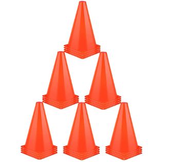 Photo 1 of 24Pcs 7 Inch Traffic Cones,Soccer Cones Agility Field Marker Training Cones for Basketball Football Skating Practice
