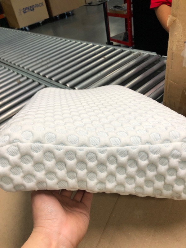 Photo 1 of Hcore Firm Gel Memory Foam Pillow Dual-Sided Washable Cover for All Seasons Ventilated Breathable Foam Pillow for Sleeping- CertiPUR-US - 1 Pack Standard Standard (Pack of 1)