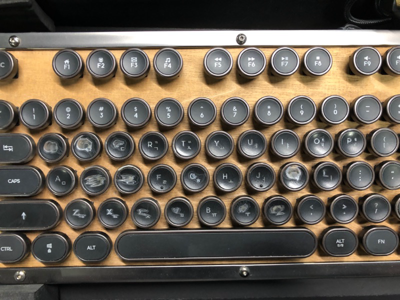 Photo 2 of Azio Retro Compact Keyboard (Artisan) 
--- Key Board Bottom Is Faded --- 