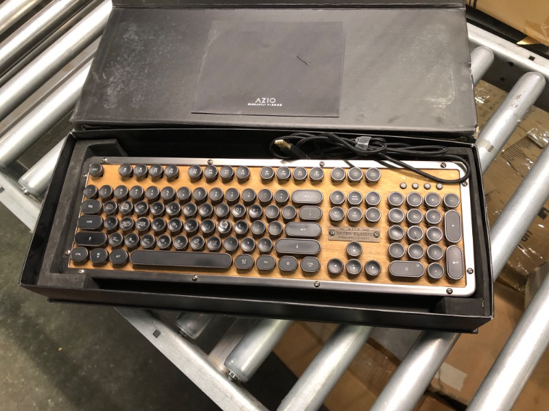 Photo 1 of Azio Retro Compact Keyboard (Artisan) 
--- Key Board Bottom Is Faded --- 