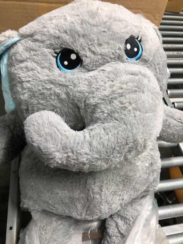 Photo 1 of IKASA Giant Elephant Stuffed Animal Plush Toy,Large Elephant Cute Jumbo Soft Toys,Huge Big Size Fluffy Plushy Fat Oversized Plushie,Gifts for Kids Girls Boy...
