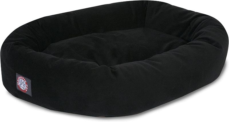 Photo 1 of 40 inch Blue Bagel Dog Bed By Majestic Pet Products BLACK 40 in