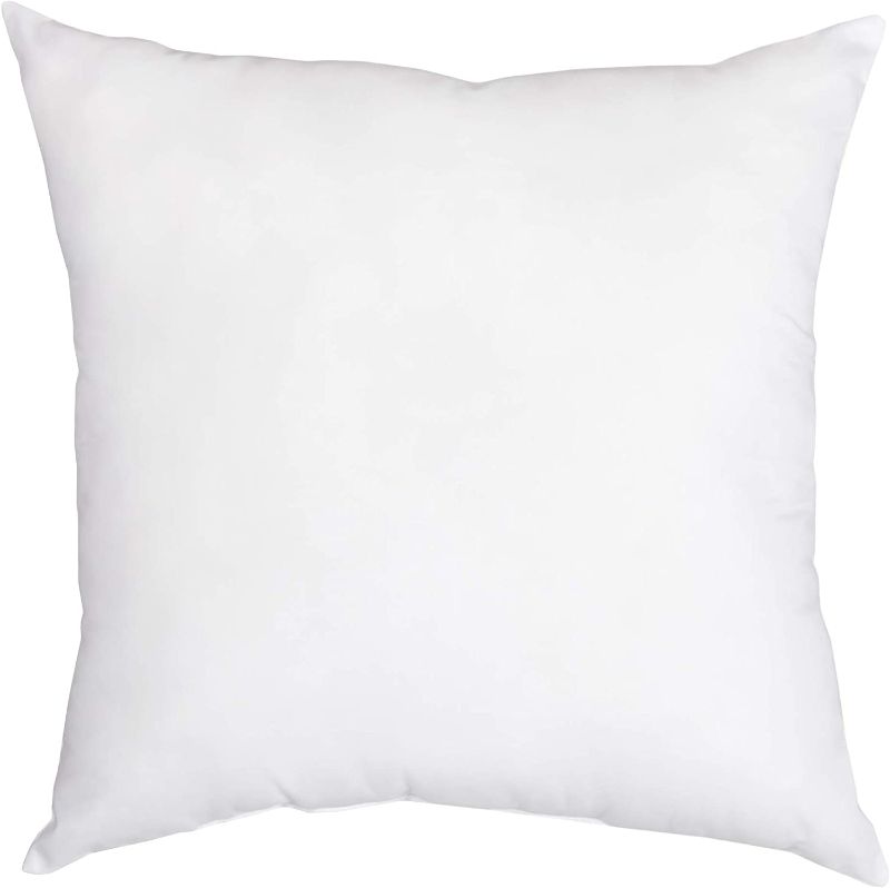 Photo 1 of Amazon Basics White Hypoallergenic Decorative Throw Pillow Insert - 24" x 24", 1-Pack
