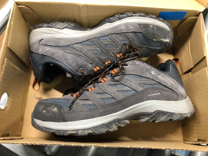 Photo 1 of Columbia Men's Crestwood Waterproof Hiking Shoe 12 Graphite, Dark Adobe