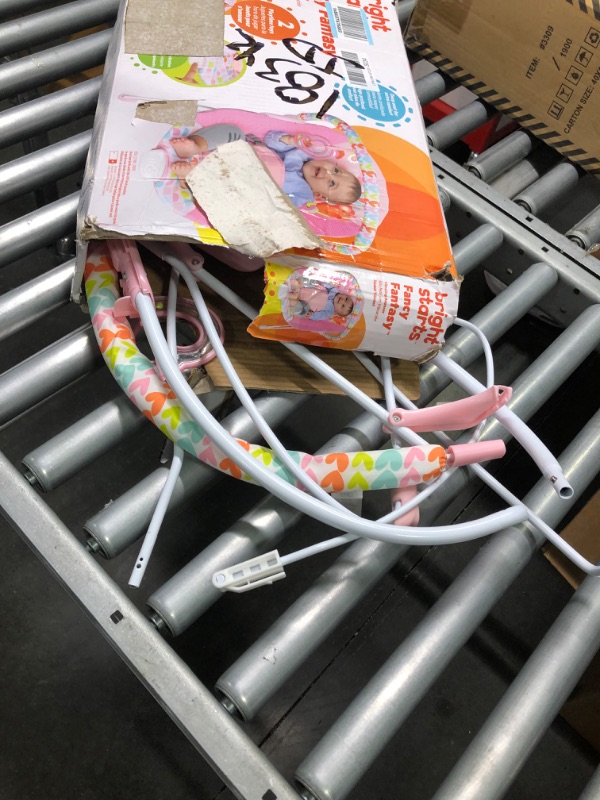 Photo 1 of Bright Starts Fanciful Fantasy Unicorn 3-Point Harness Vibrating Baby Bouncer with -Toy bar
