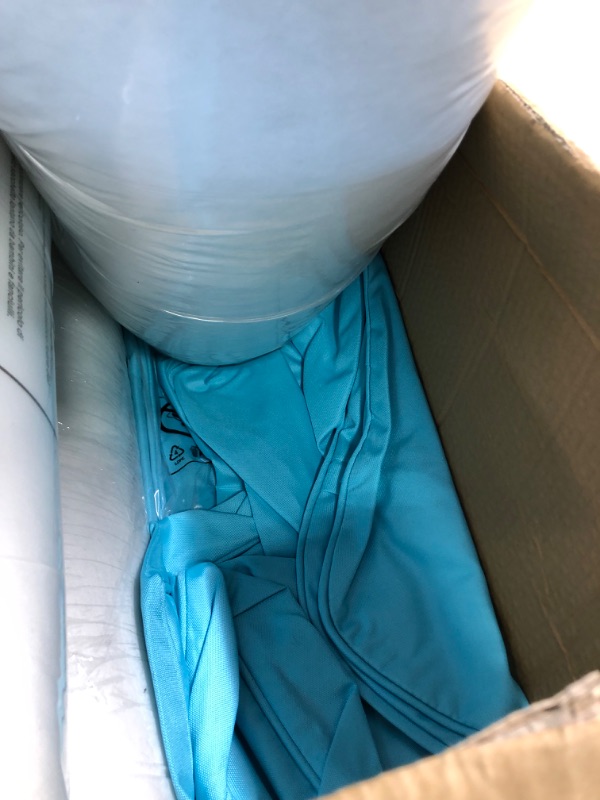 Photo 1 of AAAAAcessories Outdoor Deep Seat Cushions for Patio Furniture, Water-Resistant Replacement Patio Chair Cushions, 24 x 24 x 5 inch, Turquoise Blue
--- Open Box --- 