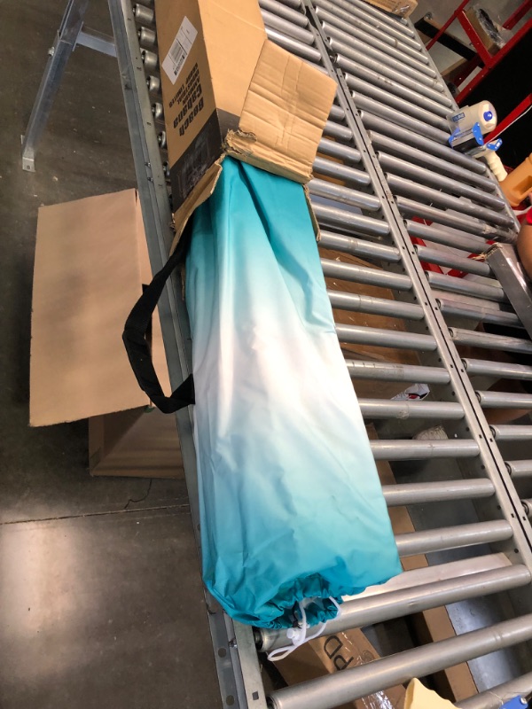 Photo 1 of AMMSUN Beach Cabana,6.2'×6.2' Beach Canopy,Easy Set up and Take Down,Cool Cabana Beach Tent with Sand Pockets,Instant Sun Shelter with Privacy Sunwall,Sky Blue Royal Turquoise