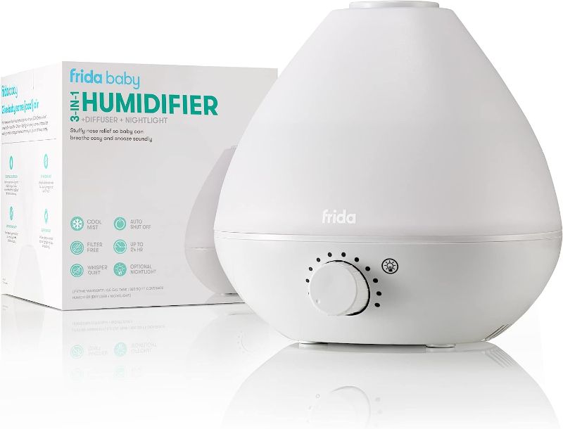 Photo 1 of Frida Baby 3-in-1 Humidifier with Diffuser and Nightlight, White
