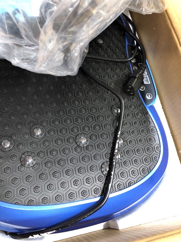 Photo 4 of AXV Vibration Plate Exercise Machine Whole Body Workout Vibrate Fitness Platform Lymphatic Drainage Machine for Weight Loss Shaping Toning Wellness Home Gyms Workout MINI-BLUE