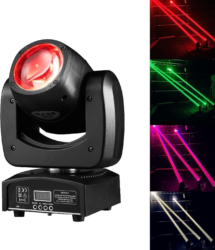 Photo 1 of 90W LED Moving Head DJ Lights Mini Beam Stage Lights with Sound Activated RGBW 4 In1 Super Bright Spot Light DMX Control for Wedding DJ Party Stage Lighting
