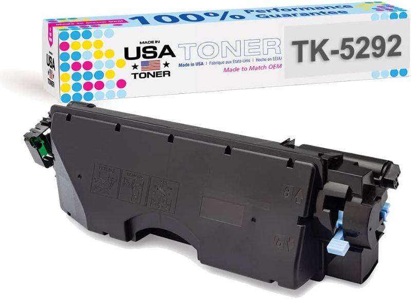 Photo 1 of toner cartridge black for ecosys p7240cdnMADE IN USA TONER Compatible Replacement for use in Kyocera ECOSYS P7240cdn, TK-5292 TK-5292K (Black, 1 Cartridge)
