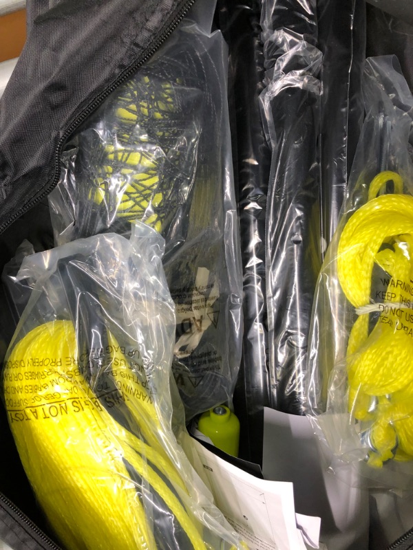 Photo 1 of Patiassy Portable Professional Outdoor Volleyball Net Set with Adjustable Height Aluminum Poles, Winch System, Volleyball with Pump and Carrying Bag for Backyard Beach