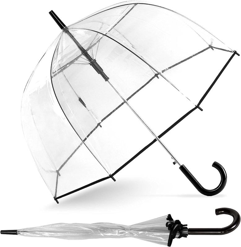 Photo 1 of Clear Bubble Umbrella – See Through, Rain & Windproof Umbrella - Perfect for Weddings, Prom, Graduation and Outdoor Events - Automatic Open,...
