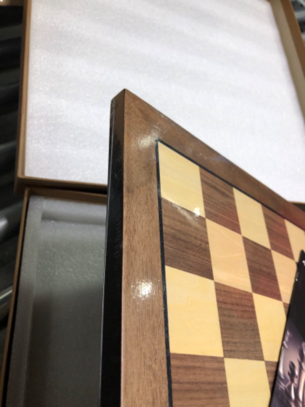 Photo 1 of AMEROUS 17 Inches Wooden Chess Board Only, Professional Tournament Chess Board Large with Gift Package - Chess Rules, Beginner Chess Board Game for Kids, Adults
--- Factory Seal --- 