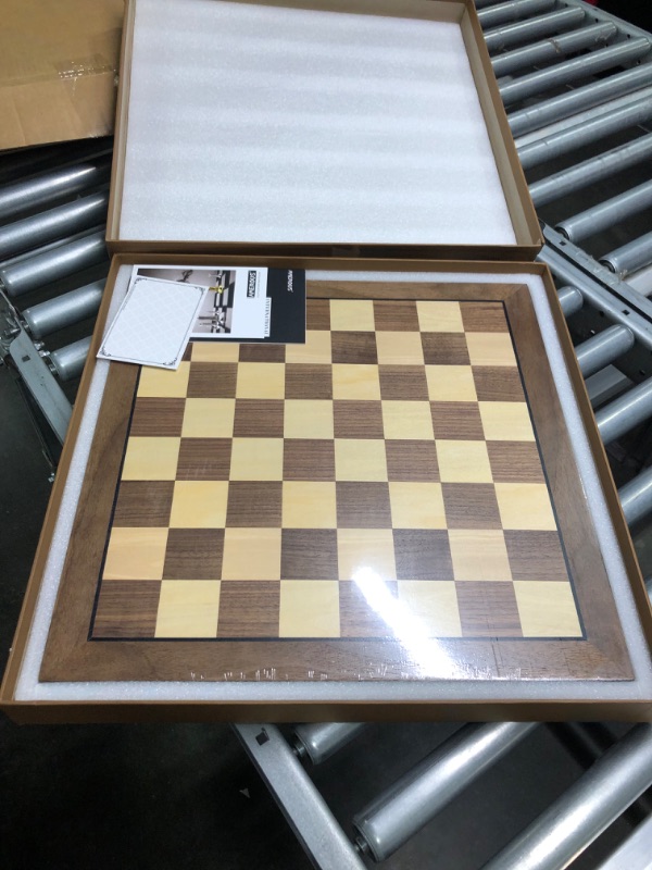 Photo 1 of AMEROUS 17 Inches Wooden Chess Board Only, Professional Tournament Chess Board Large with Gift Package - Chess Rules, Beginner Chess Board Game for Kids, Adults
--- Factory Seal --- 