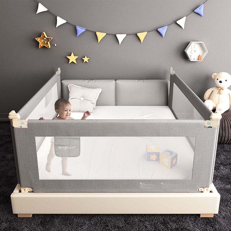 Photo 1 of ANGELLOONG Extra Long Bed Rails for Toddlers, Folding Bed Safety Rail for Baby, Crib Guardrail for Kids with Dual Lock (70" - 1 Side only)
--- ONE SIDE ONLY --- 