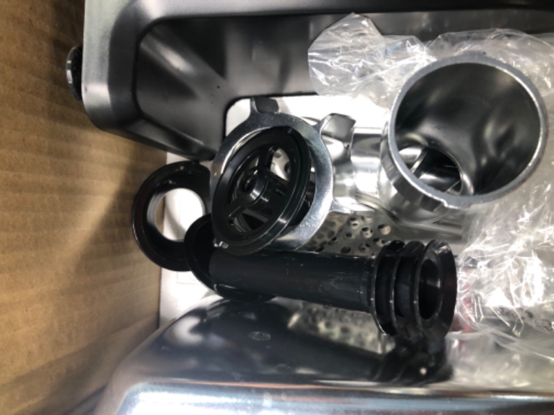 Photo 1 of AAOBOSI Electric Meat Grinder ?3000W Max ?Heavy Duty Stainless Steel Meat Mincer with 3 Grinding Plates, 3 Sausage Stuffer Tubes & Kubbe Attachments,Easy One-Button Control silver+black