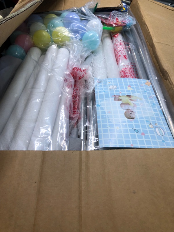 Photo 1 of Baby Playpen 79" X 71" , LUTIKIANG Play Yard for Babies and Toddlers with Mat, Safety Extra Large Baby Fence Area, Indoor & Outdoor Kids Activity Play Center with Anti-Slip Suckers and Zipper Gate. 79"*71"
