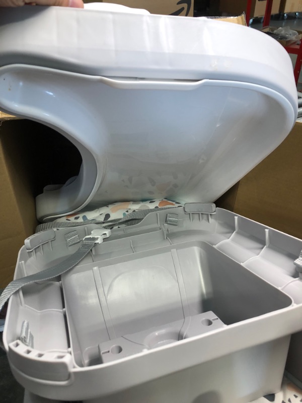 Photo 1 of Fisher-Price SpaceSaver Simple Clean High Chair – Pacific Pebble, Portable Infant-to-Toddler Dining Chair and Booster seat with Easy Clean up Features