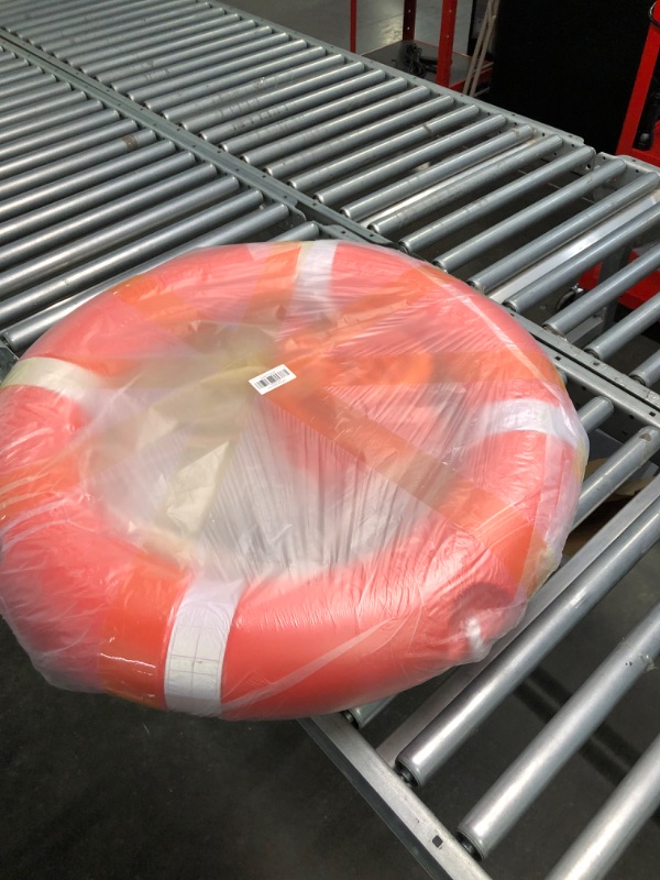 Photo 3 of  28" Life Ring Boat Safety Throw Ring, Life Ring for Boating Safety, Boat Throw Rings with Reflective Strip, Throw Rings for Boat,Throw Ring with Grab Lines (2 Color) Orange