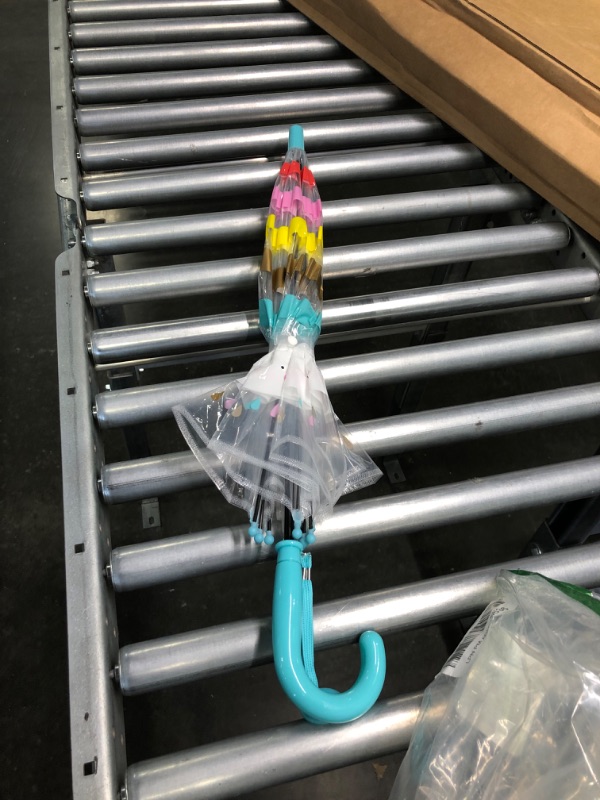Photo 1 of LLanxiry Umbrella Kids Clear Bubble Auto Open Umbrellas for Rain Children's Safe Transparent Dome Waterproof Stick Lightweight Umbrella for Boys Girls
