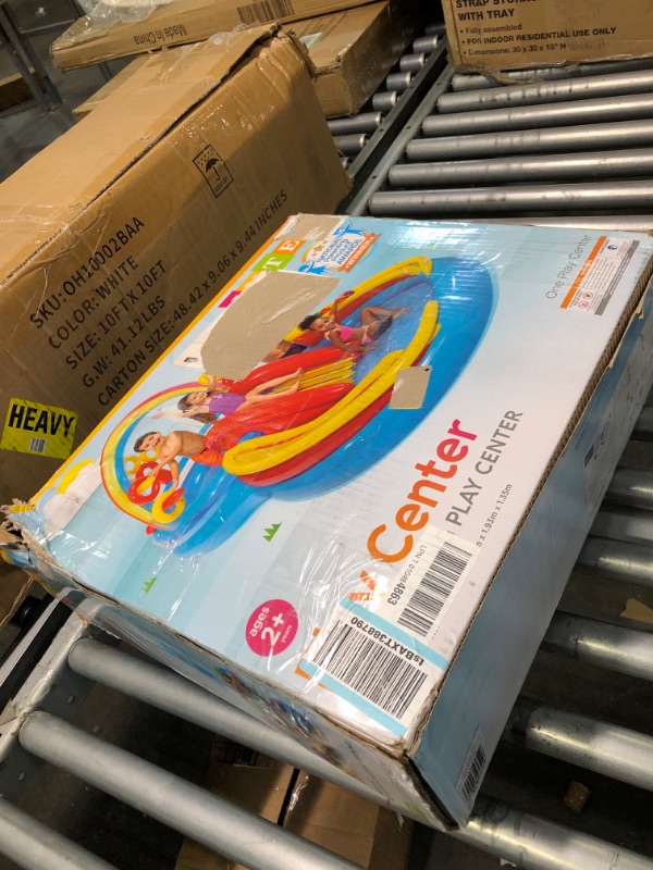 Photo 1 of Intex 9.75 x 6.3 Foot Rainbow Slide Inflatable Pool and Water Slide Ring Center