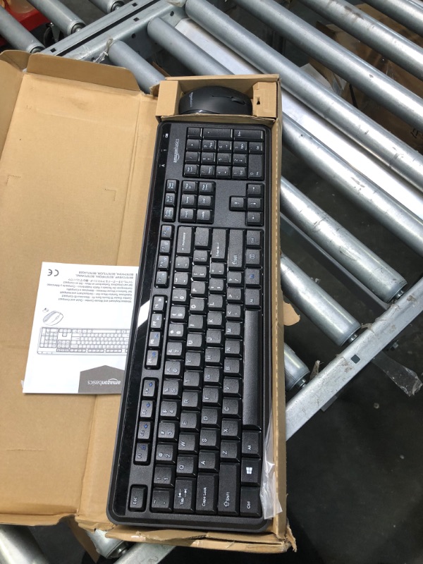 Photo 2 of Amazon Basics Wireless Computer Keyboard and Mouse Combo - Quiet and Compact - US Layout (QWERTY)