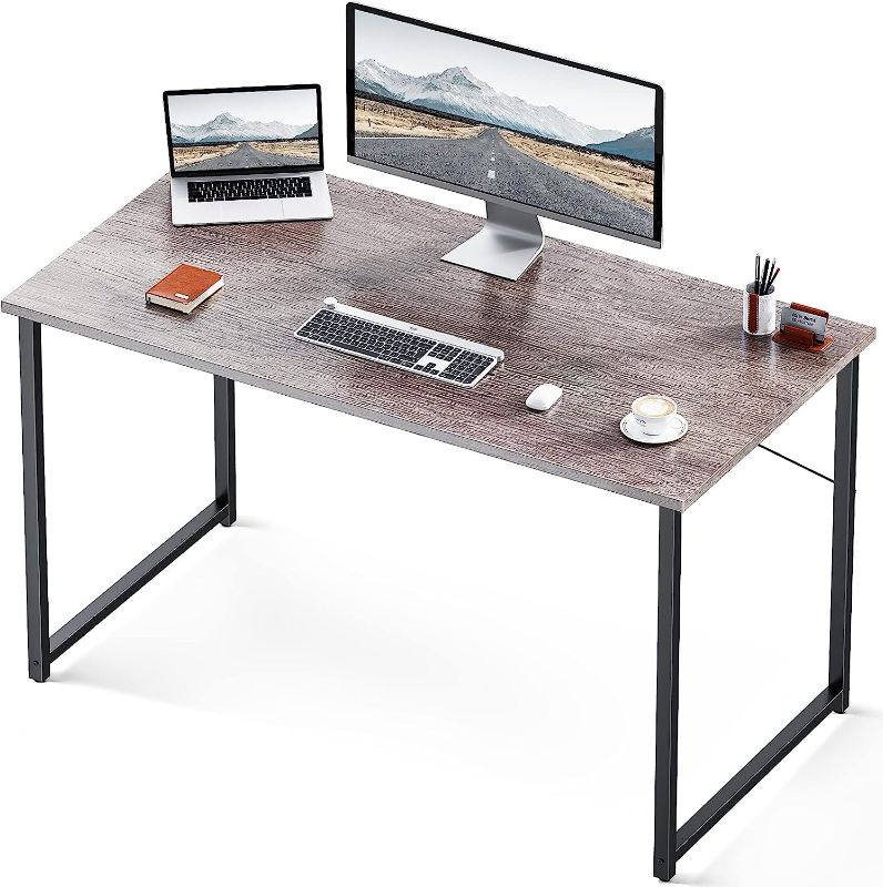 Photo 1 of Coleshome 47 Inch Computer Desk, Modern Simple Style Desk for Home Office, Study Student Writing Desk,Black