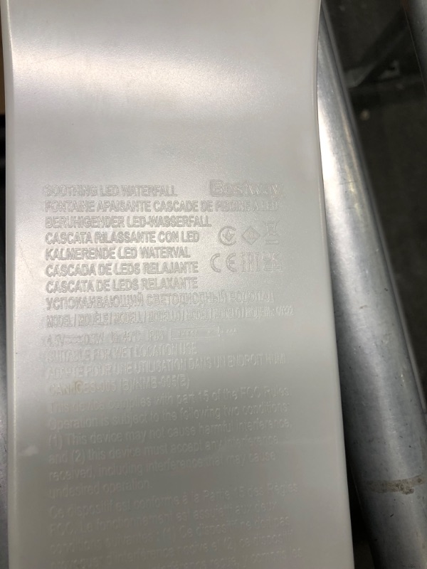 Photo 3 of Bestway SaluSpa Waterfall Feature with LED Lights | Built-in Lights with 7 Color Modes | Compatible with Most Bestway Inflatable and Portable SaluSpa Hot Tub Spas Spa Waterfall Accessory